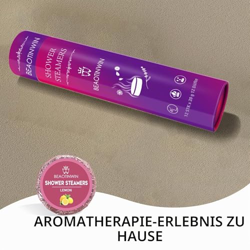 Dusch-Dampfgarer, Aromatherapie-Duschtabletten, veganes Bio-Duschbomben-Set, Stressabbau und luxuriöse Selbstpflege, verwöhnende Geburtstagsgeschenke für Frauen und Mütter, 12 Stück