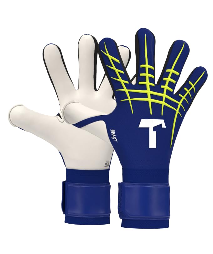 T1TAN Beast Goalkeeper Gloves - with Finger Protection - Soccer Goalie Gloves Adult - Professional Goal Keeper Gloves for Youth, Men & Women - Size 6-11