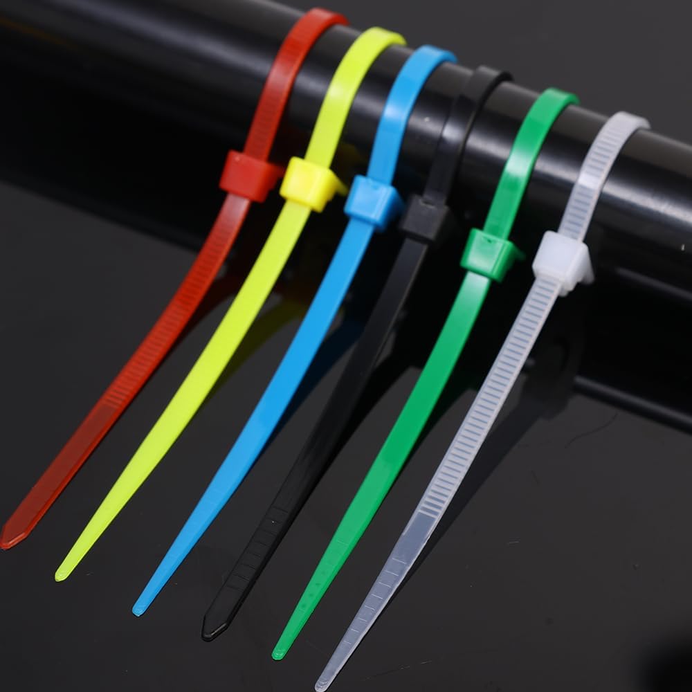 100PCS Removable Nylon Cable Ties Colorful Fixed Cables Organizer Self-locking Plastic Fastening Rings,green