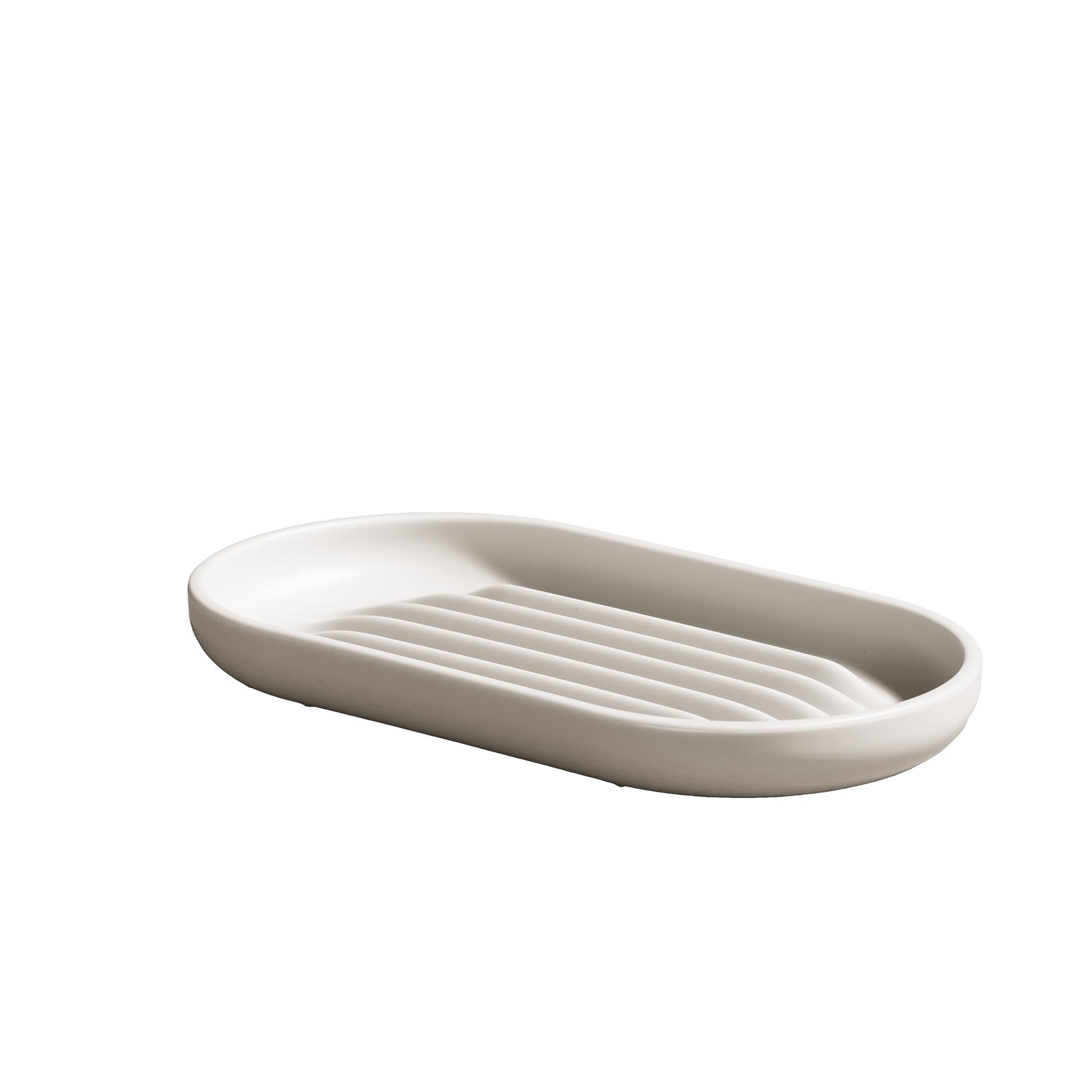 Reborn Stone Recycled Soap Dish - Bathroom Tidy Soap Tray - With Deep Air-Flow Ridges To Help Dry Soap Quickly - Easy To Clean - Made In Britain From Recycled Materials (, Soap Dish)