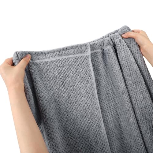 XGOPTS Bademantel Damen Saunakilt Saunatuch mit Klettverschluss Große Saunahandtuch Blau 175 x 85 cm