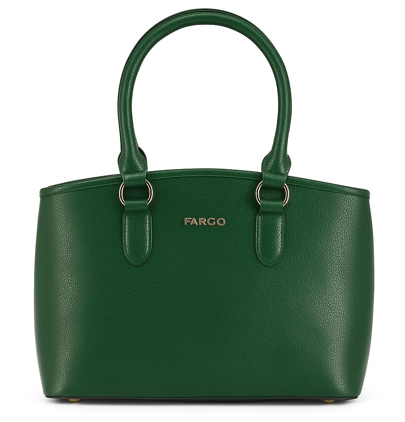 Fargo Valiant Handbag for Women | Premium Vegan Leather with RFID Pockets, YKK Zip Closure, Stylish Everyday Office & Casual Bag | Functional, Elegant & Made in India (Green)