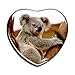 Hqiyaols Souvenir Australien Koala Hospital Port Macquarie Kühlschrankmagnet Herzform Kristall Kühlschrank Aufkleber Magnet Reisen Geschenk Sammlerstücke Andenken