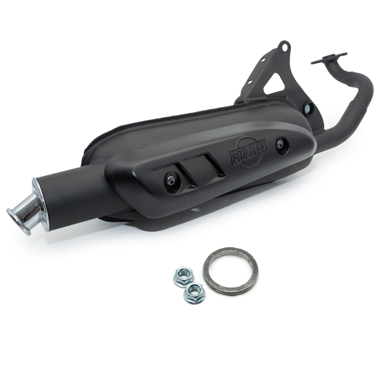 Auspuffanlage LeoVince Komplettanlage SITO PLUS, Stahl, mit Zulassung für Malaguti F12 Phantom AC/LC