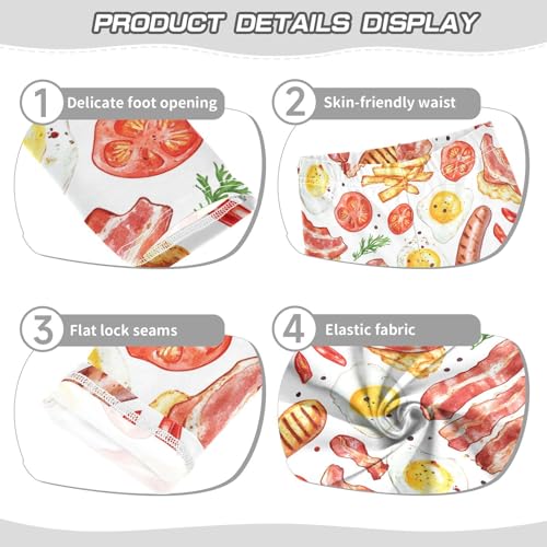 British Cuisine Girls Leggings,Workout Leggings for Girls Toddler Athletic Legging Size for 3-10T3