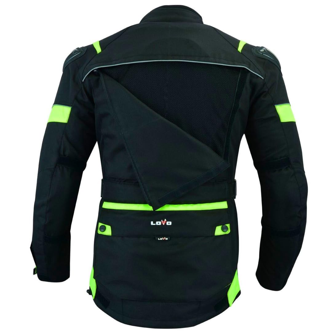LOVO - Chaqueta Moto Tricapa 4 Estaciones Hombre - Chaqueta Moto Hombre con Protecciones Homologadas para Invierno y Verano - Cazadora de Alta Protección Longitud 3/4 - Funcionalidad y Seguridad Total