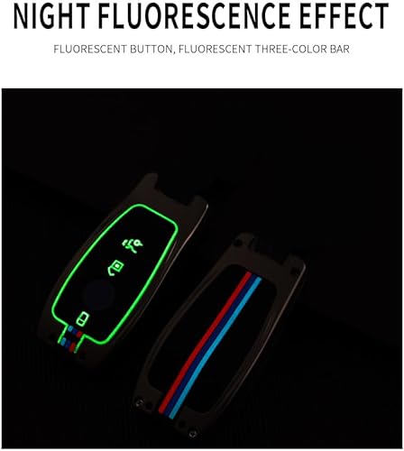 Miniatura 6 de ontto Funda para llavero Mercedes-Benz, carcasa de metal de silicona para Benz Clase A, Clase C, Clase G 2019-2021, Clase E Clase S 2017-2020,