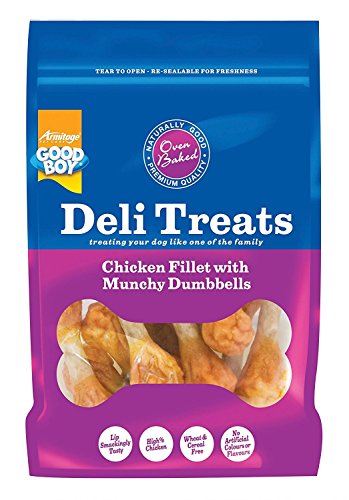 Good Boy Deli Chicken Fillet and Munchy Dumbbells Dog Treat 100g