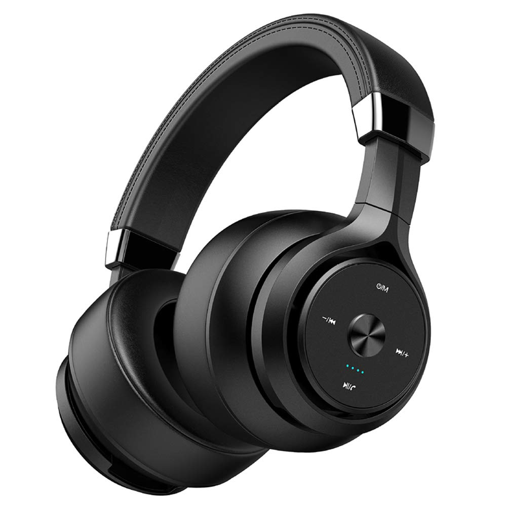 Bezprzewodowy zestaw słuchawkowy do gier, lekkie słuchawki z oświetleniem LED i miękkimi nausznikami z pamięcią kształtu do PS4 / Xbox One/Mac/PC/laptopa, kompatybilność z przełącznikiem i mobilnymi (czarny)