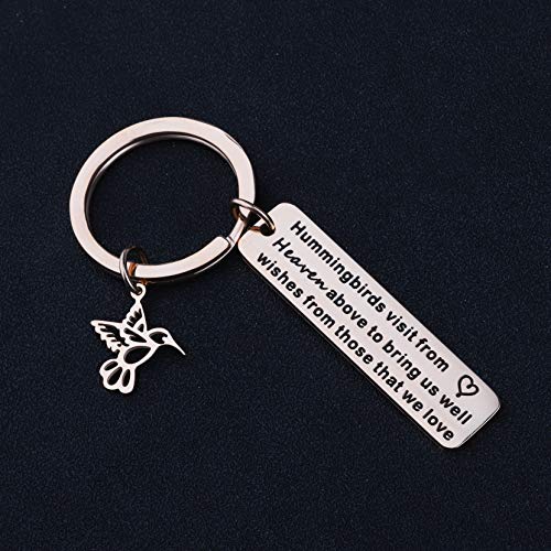 HOLLP Hummingbird Keychain Free Bird Jewelry Humming Bird Lover Keyring Gift for My Love Wishes Jewelry Hope Gift3