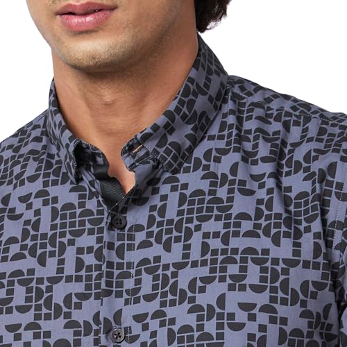Image of Spykar Men's Regular Fit N /A Full Sleeve Printed Casual Shirts