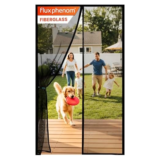 Easy to Install Magnetic Screen Door [Upgraded Version] - Heavy Duty Fiberglass Screen Door Mesh for Window, Patio and Sliding Doors - Door Screen Magnetic Closure Keeps Bugs Out by Flux Phenom