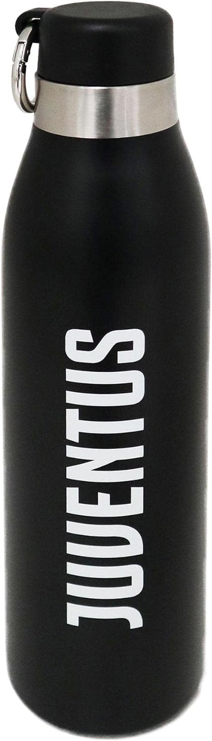 Zeus Party THERMOS BORRACCIA BIANCONERI compatibile con JUVENTUS 500 ML DOPPIA PARETE ISOLANTE IN ACCIAIO INOX JUVE