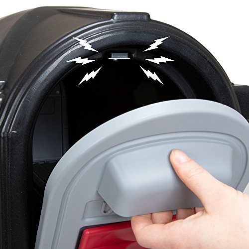 Simplay3 Classic Plastic Residential Mailbox & Post Mount Combo Kit With 2 Access Doors - Black #TOP1