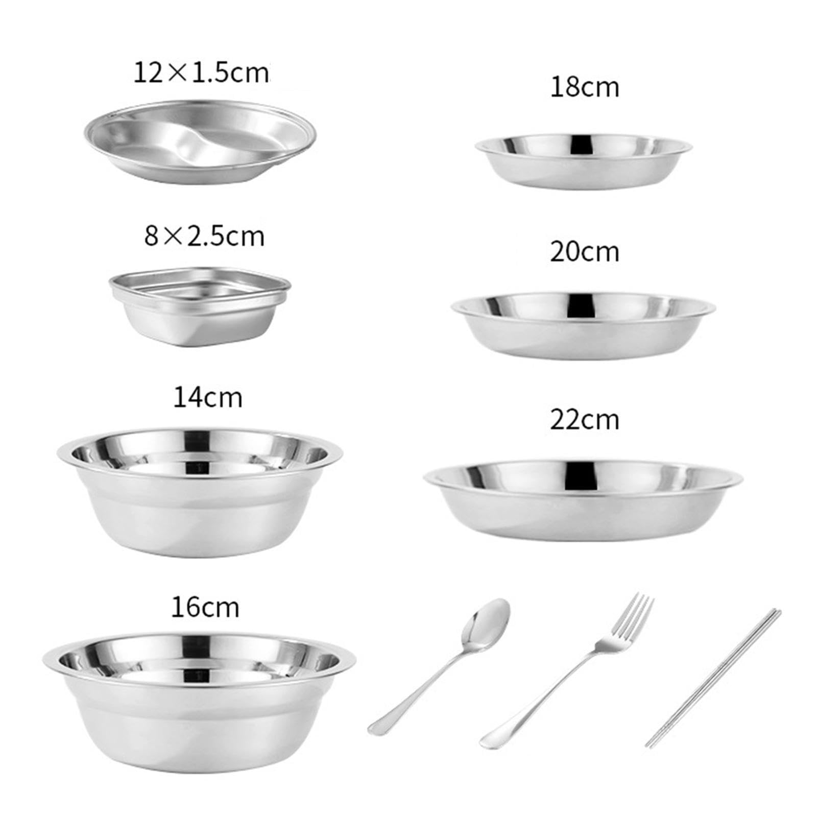 Juego de cubiertos para acampar de fácil limpieza. Incluye bolsa almacenamiento. Experiencias gastronómicas para viajes y al aire libre. Juego cubiertos para acampar. Vajilla con bolsa