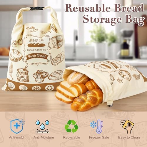 Sac A Pain Longue Conservation Sac à Pain Réutilisable Bagure De Rangement De Pain Stockage Pain De Glace Pour Sac Isotherme