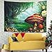 Sztuka ścienna 150 x 200 cm Fantasy Grzyb Drzewo Las Wiszący gobelin Fantazyjny Dekoracja ścienna Sofa Pokrycie akademika