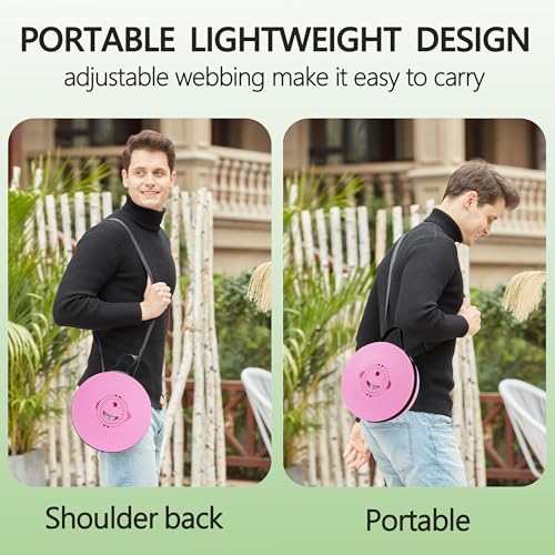 Image of ALEVMOOM Upgraded XXL Collapsilbe Stool with Cushion,More Sturdy and Height 19.7 inch,D11.8 inch,Portable and Lightweight Adjustable Telescoping Stool for Camping Hiking BBQ Max Loading 1000Ibs