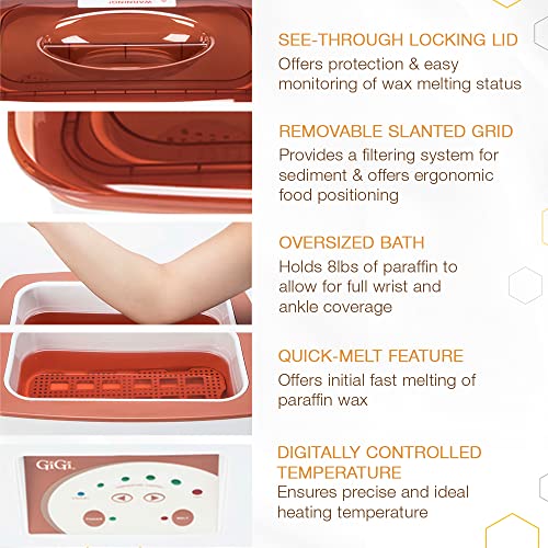 Gigi Digital Paraffin Bath With Gigi Peach Paraffin Wax, 6 Lbs. #TOP5