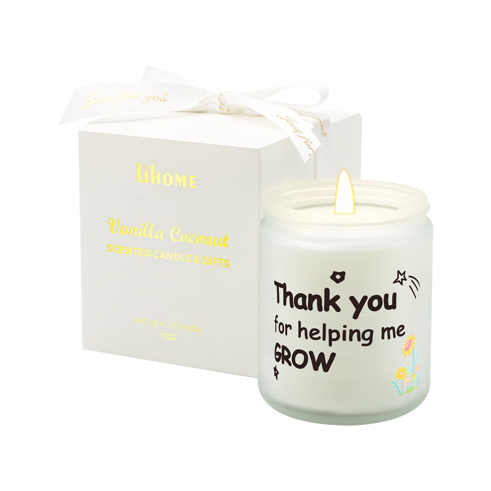 LihomeTeacher Appreciation Gifts - Funny Teacher's Day, Thanksgiving, Birthday, Christmas Gifts, Vanilla Coconut Candles