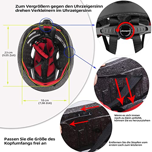 Foto von Fahrradhelm für Erwachsene Herren & Damen mit Abnehmbarem Magnet-Visier, Ultraleichter Verstellbarer Bike Helm, Atmungsaktiv & Stoßfest, Ideal für MTB & Rennrad