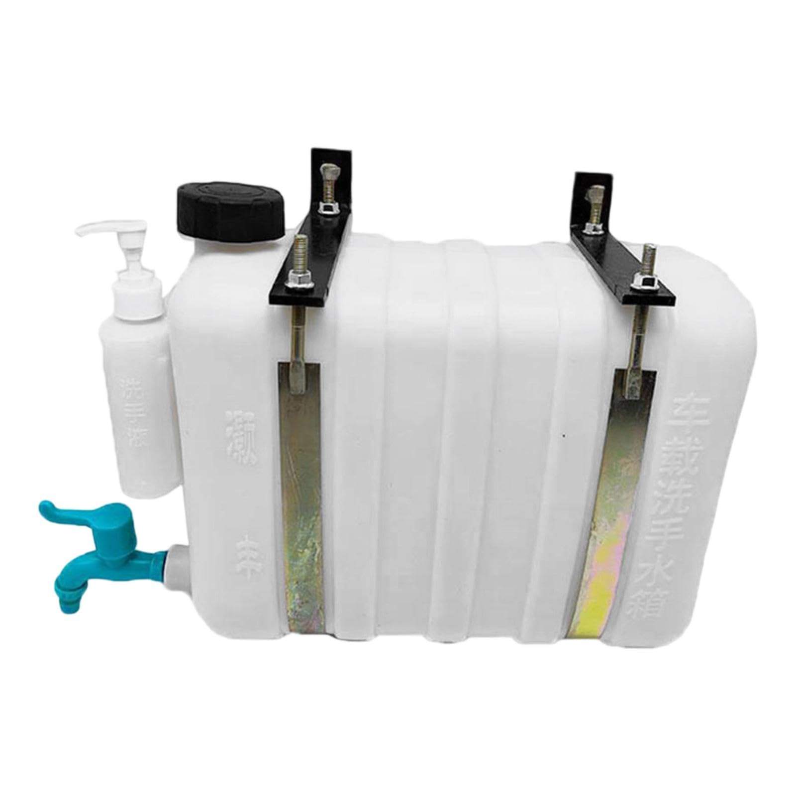Wasserkanister mit 2 Hähnen & Schraubverschluss, Wasserbehälter, 14-Liter-Wassertank zur Fahrzeugmontage, Hängender Wassertank ideal für Wanderungen, Camping, Picknicks, Wohnwagen, LKW