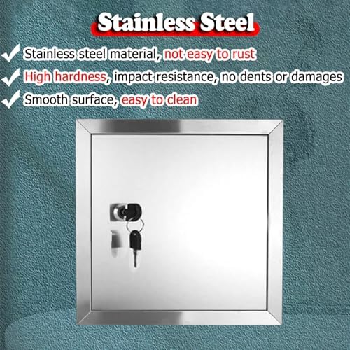 Customizable Access Panel - Large & Small Inspection Hatch with Lock, Hidden Stainless Steel Door for Ceiling, Wall, Floor, Waterproof Electrical Access Hatch