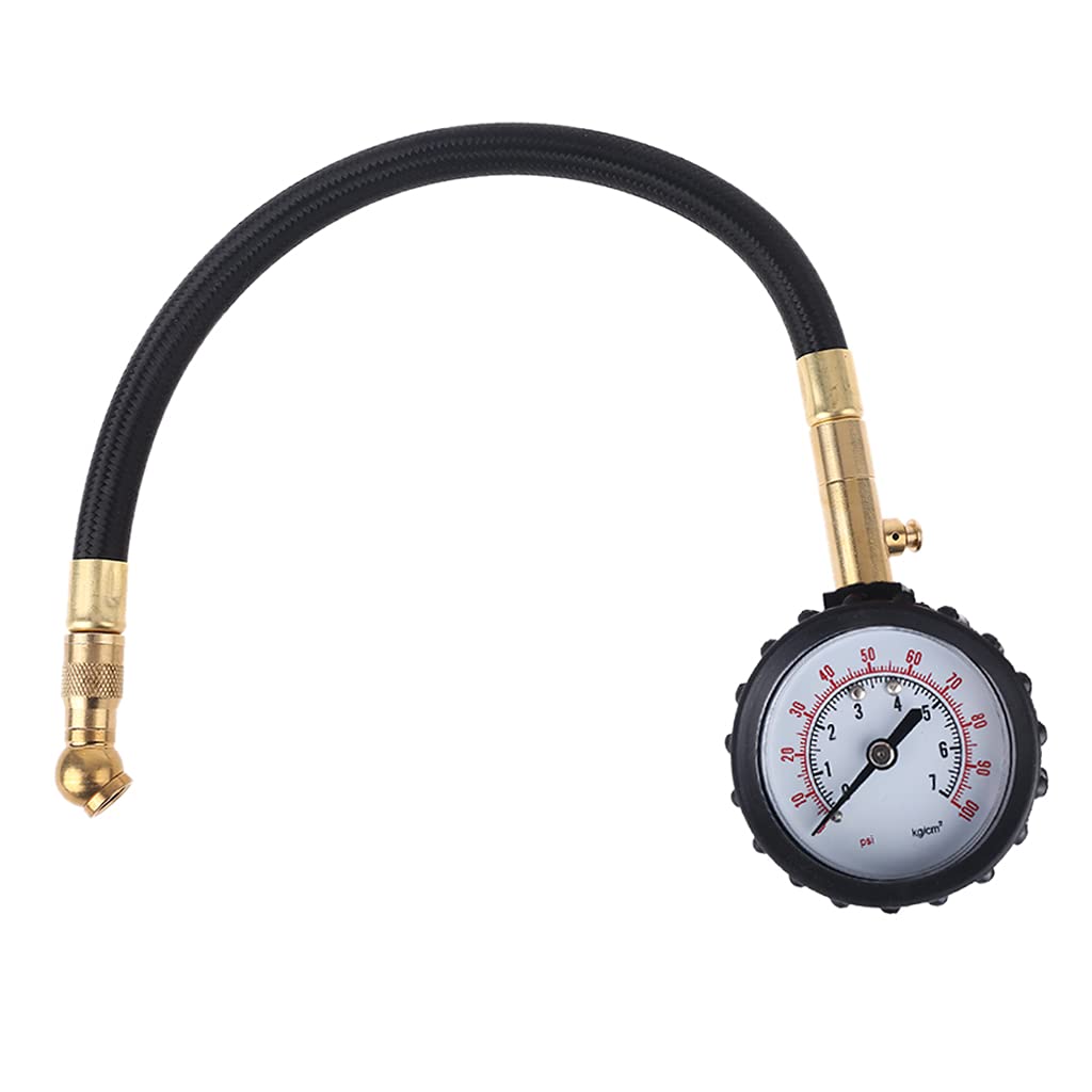 Integrated Tire Pressure Gauge Heavy Duty Tire Inflator Easy Read Tire Pressure Measuring Instrument For Cars Motorcycle