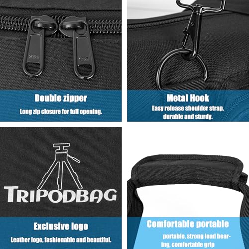 Toribio 35.4 Inch Tripod Carrying Case, Single Compartment Bag With Adjustable Shoulder Strap And Handle, For Speaker Stands thumb #6