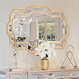 Autdot Espejos dorados para decoración, chimenea