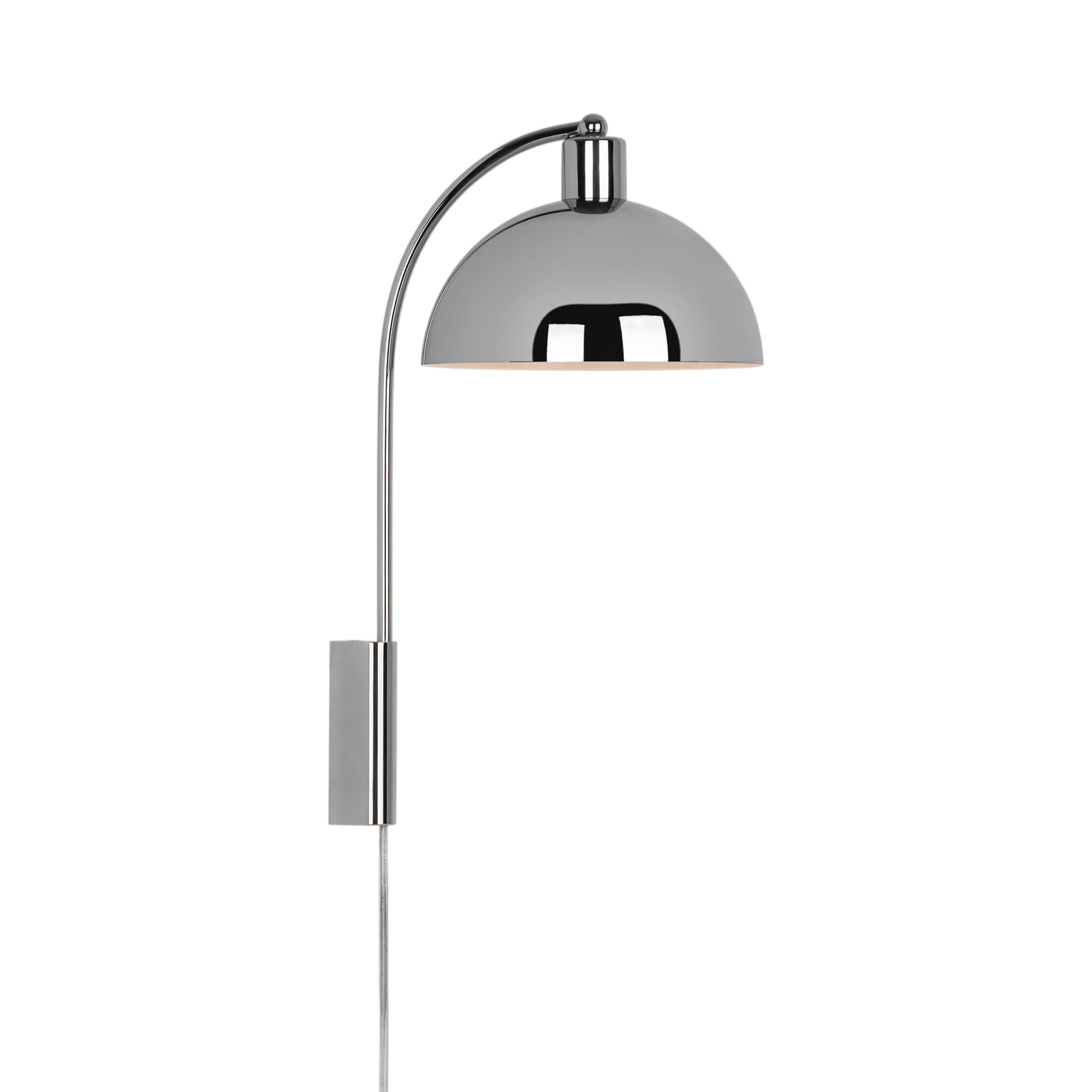 B&Q -  Ellen Metal Wall Light  Silver,plug In Or Mains