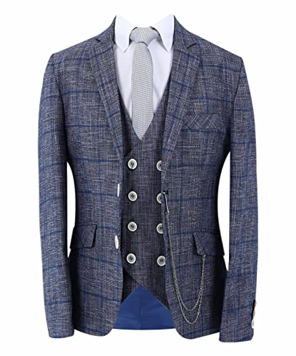 Costume 3 pièces slim à carreaux pour garçon | Ensemble complet mariage et cérémonie