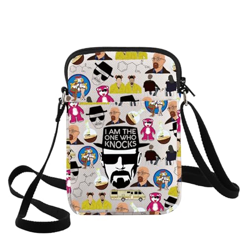 G2TUP Walter White Crossbody Bag Jesse Pinkman & Skyler Fans Gift I Am The One Who Knocks Shoulder Bag Holly & Walter Merch