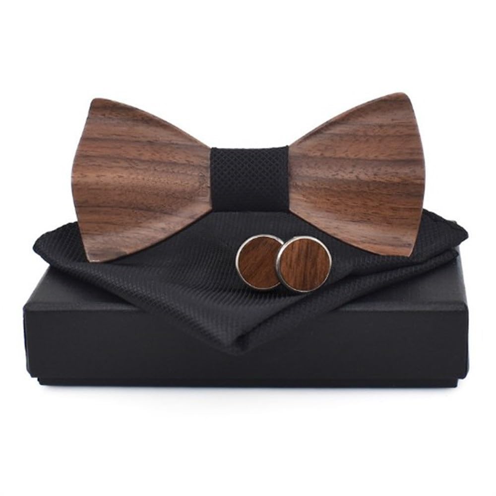 Conjunto De Pajarita para Novio Pajarita De Madera (Colour 4)