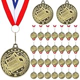 Kenning 12 Pcs 2'' Award Medals Bulk Gold Math Award Medals with Neck Ribbons Math Mathematics Metal Trophy Awards Prize Gift for Adult Competitions Education Tournaments Event