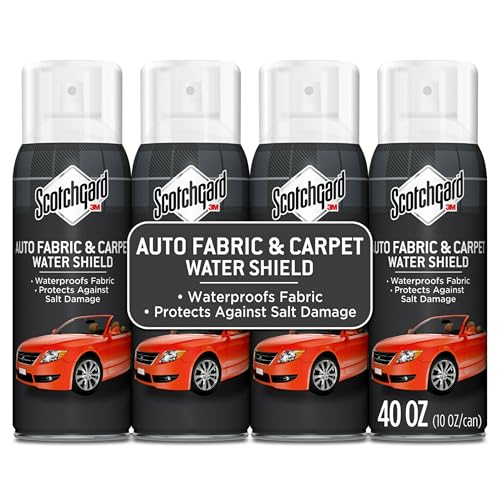 Scotchgard Auto Fabric & Carpet Water Shield, 40 Ounces (Four, 10 Ounce Cans)