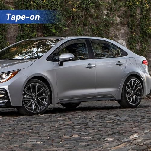Image of Window Visors Rain Guards Shield for 2019-2026 Toyota Corolla Sedan, Out-Channel Window Vent Wind Deflectors Visors Shades for 19-26 Corolla Sedan