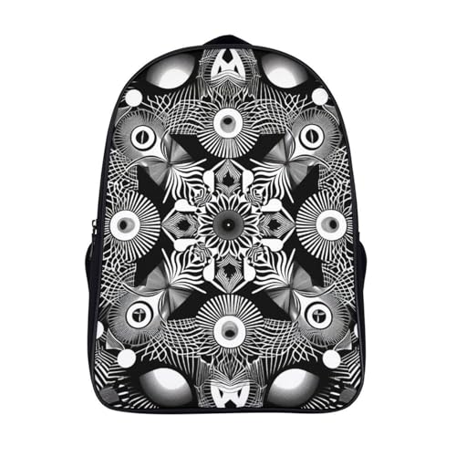Mochila escolar kawaii para el colegio de niñas con patrones geométricos y colgantes