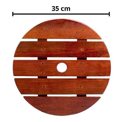 Suporte Para Vaso De Planta Redondo Rodinhas de Gel Silicone 35 Cm