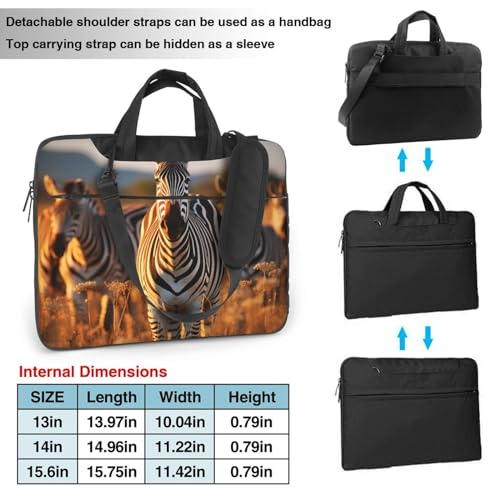 Bolso Tote para Laptop Unisex con Estampa de Cebras miniatura 2