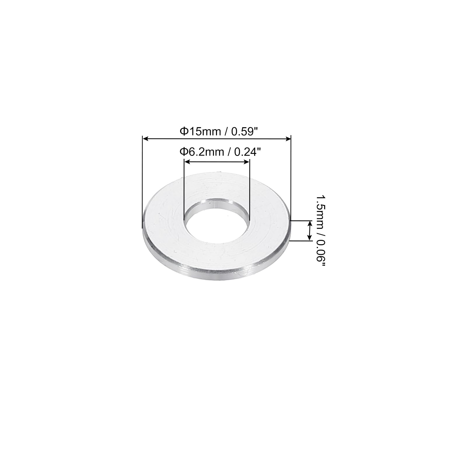 PATIKIL M6 Aluminum Spacers, 12pcs 1/4" x 5/8" Round Metal Spacers for 1/4 or M6 Screw Bolts - Image 2