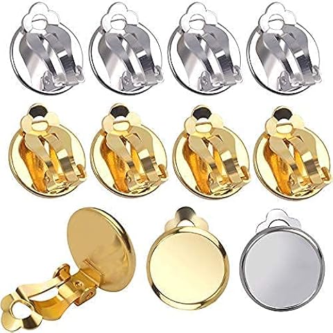 Aylifu 20 Piezas Pendiente de Clip Aretes Bases Cover