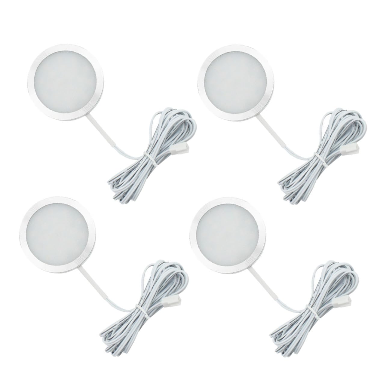 JECOMPRIS 4pcs LED Downlight White 12v Dc 2w Cabin Ceiling Lamp with Acrylic and Aluminum Alloy for Campervan Home Lighting Decoration and Closet