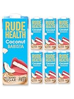 Rude Health 6 x 1 Liter Barista Kokosnussdrink, 100% natürliches Getränk, laktosefrei, und glutenfrei, ohne Zuckerzusatz, vegan