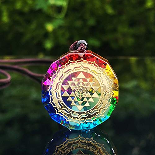 NuNuNaNa - Orgonite Pendant Sri Yantra Necklace Sacred Geometry Chakra Energy Necklace Meditation Jewelry