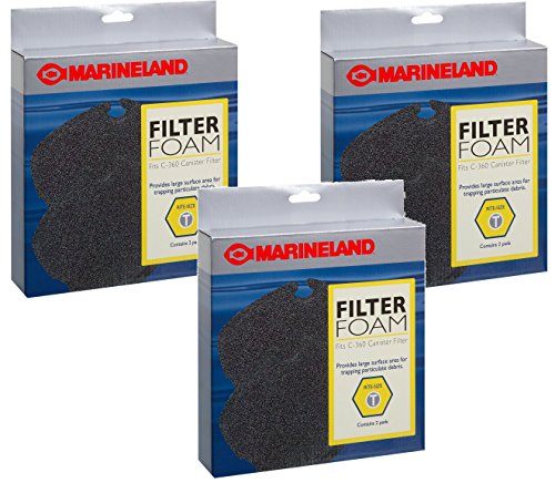 Marineland C-360 Canister Filter Foam Rite-Size T - 6 Pads Total(3 Packs with 2 per Pack)