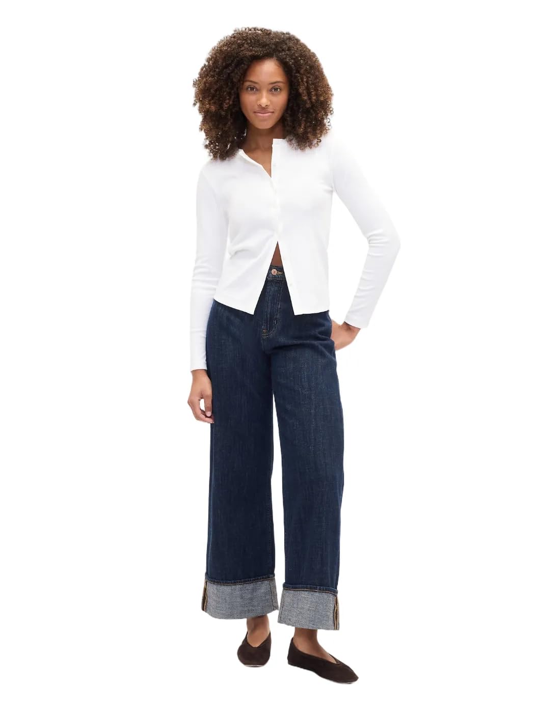 GAP Women's High Rise Wide Leg Jeans