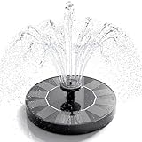 AISITIN Solarbrunnen für Draussen,Solar Springbrunnen für Außen mit 6 Verschiedene Fontänenstile, Solar Teichpumpe Solar Schwimmender Fontäne Pumpe für Garten,Teich,VogelBad,DIY Wasserspiel