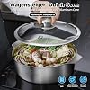 WAGENSTEIGER 4.18Quarts Stainless Steel Sauté pan Casserole Pot with Tempered Glass Lid, 3-Ply Construction with Aluminum Core, Stylish Design, Brushed Finish, Minimalist Design #1
