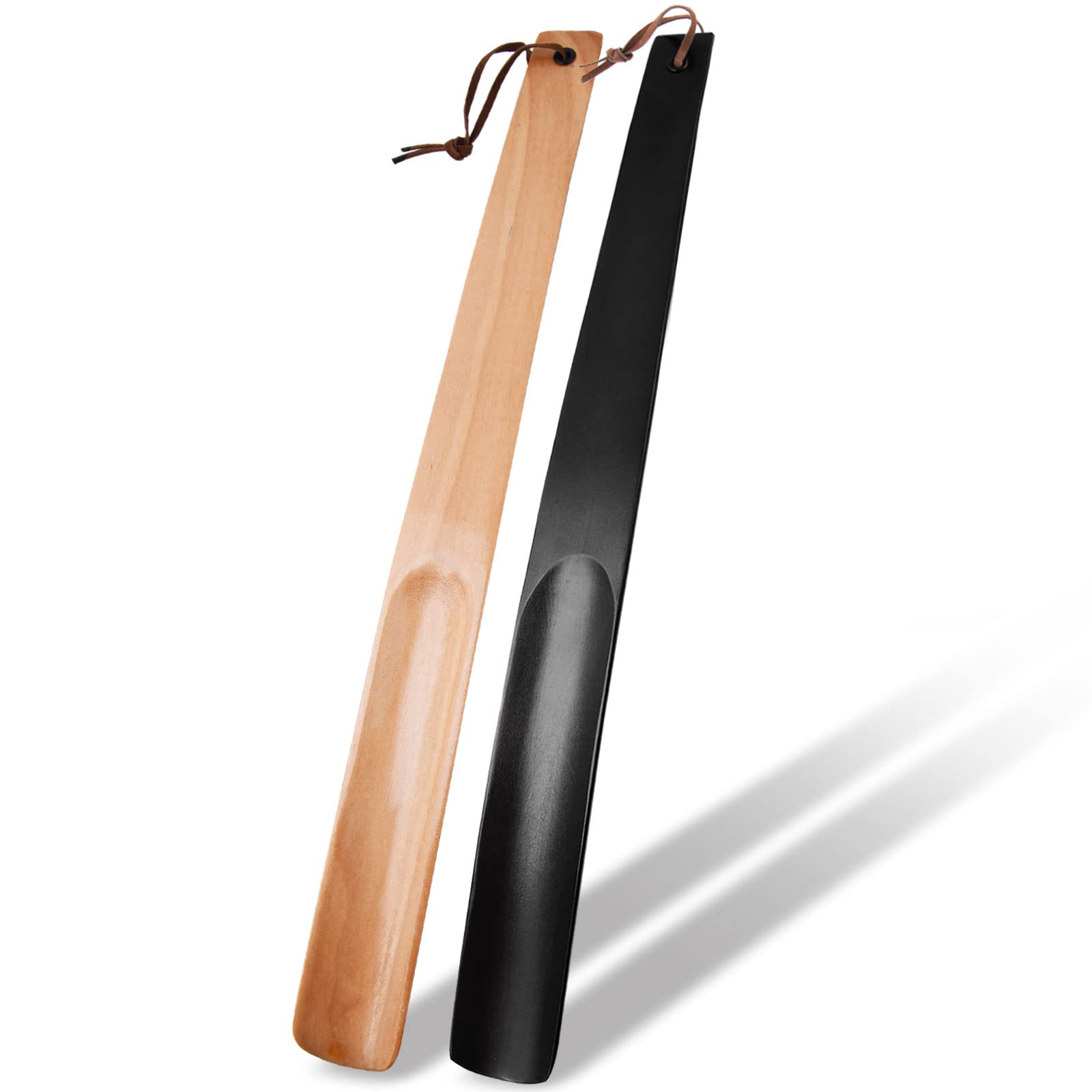 Calzador Largo de Madera 38 cm para Zapatos, Personas Mayores, Hombres, Mujeres